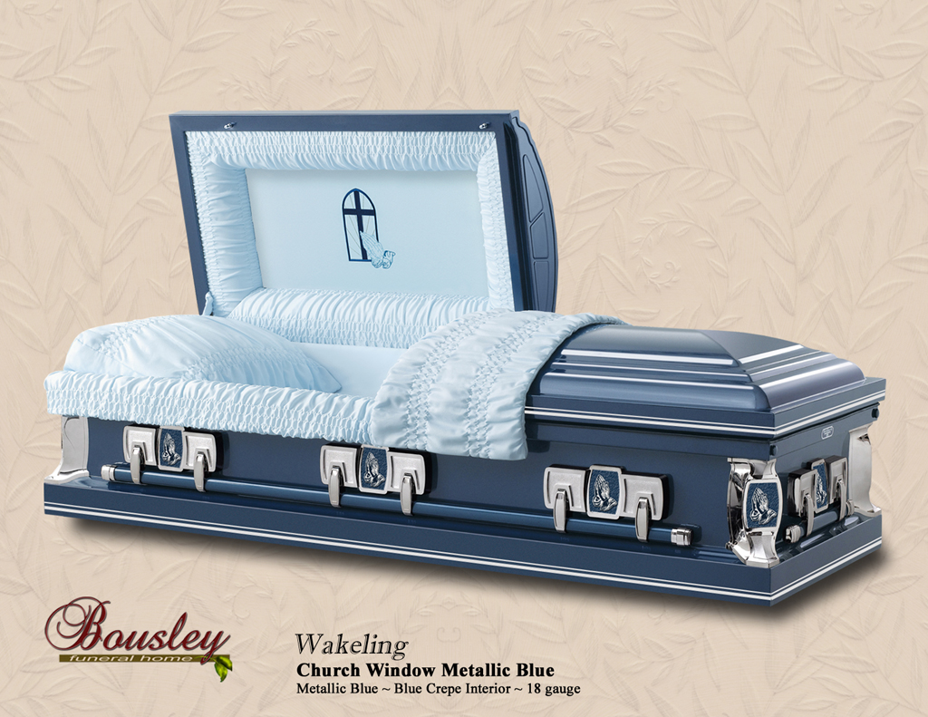 Wakeling Church Window Metallic Blue Pinstripe